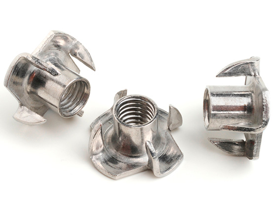 M8 4 PRONG DRIVE IN NUT FOR WOOD (TEE-NUT) A2 ST/ST