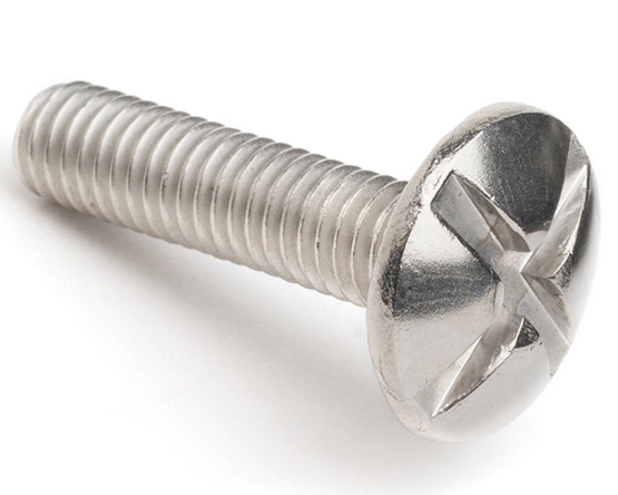 M6 X 25 CROSS-SLOT MUSHROOM HD SCREW (NF E 25-129) A2 ST/ST